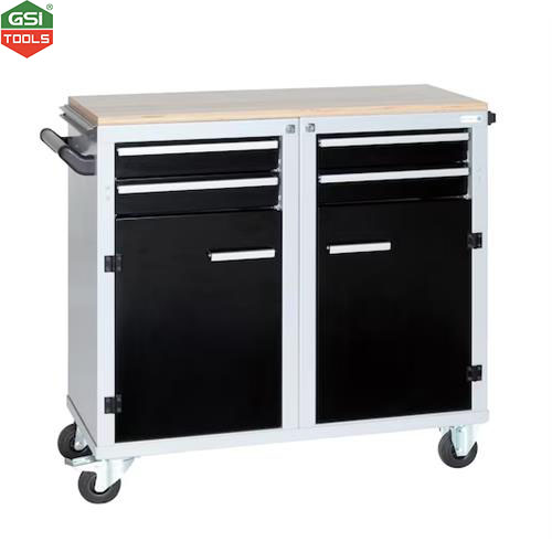 Bàn thao tác mặt gỗ có bánh xe 6 ngăn Clip-O-Flex 405x953x958mm